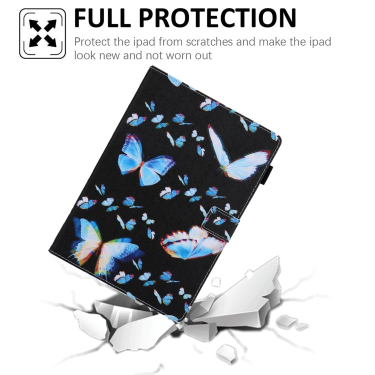 For iPad Pro 11 2025 / 2024 Colored Drawing Leather Smart Tablet Case(Dream Blue Butterfly) by buy2fix