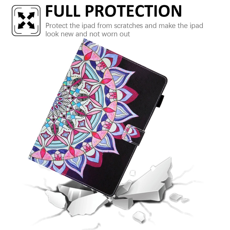 For iPad Pro 11 2025 / 2024 Colored Drawing Leather Smart Tablet Case(National Flower) by buy2fix