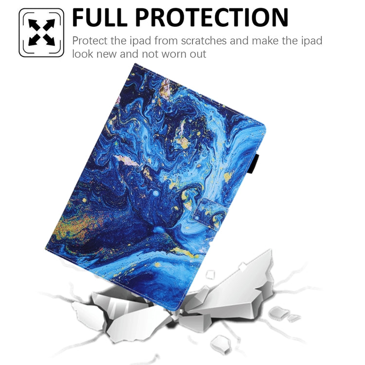 For iPad Pro 11 2025 / 2024 Colored Drawing Leather Smart Tablet Case(Blue Gold) by buy2fix