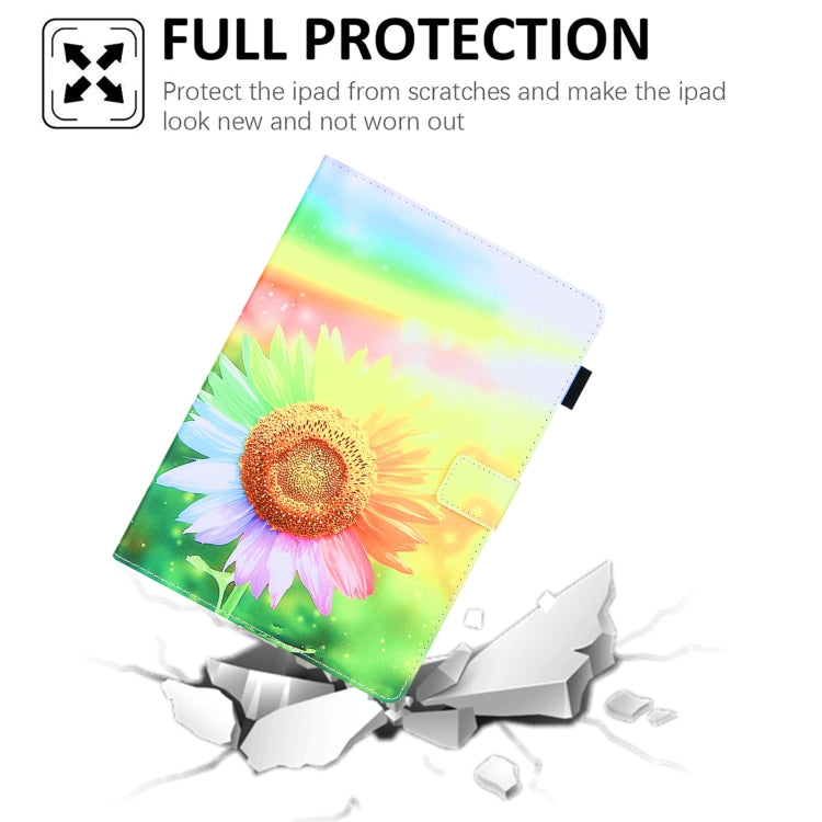 For iPad Pro 11 2025 / 2024 Colored Drawing Leather Smart Tablet Case(Sunflower) by buy2fix