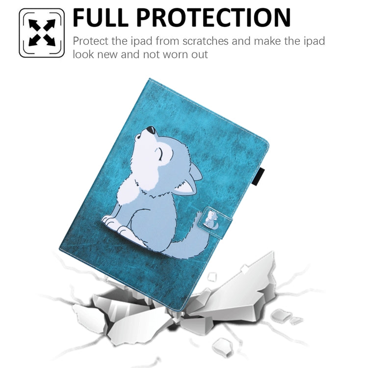 For iPad Pro 11 2025 / 2024 Colored Drawing Leather Smart Tablet Case(Cute Wolf) by buy2fix