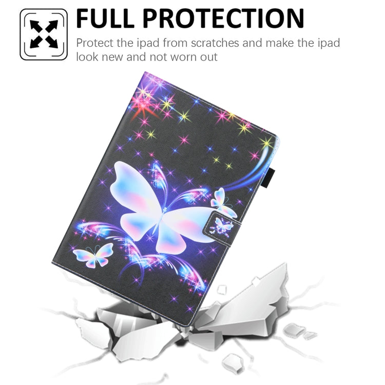For iPad Pro 11 2025 / 2024 Colored Drawing Leather Smart Tablet Case(Big Color Butterfly) by buy2fix