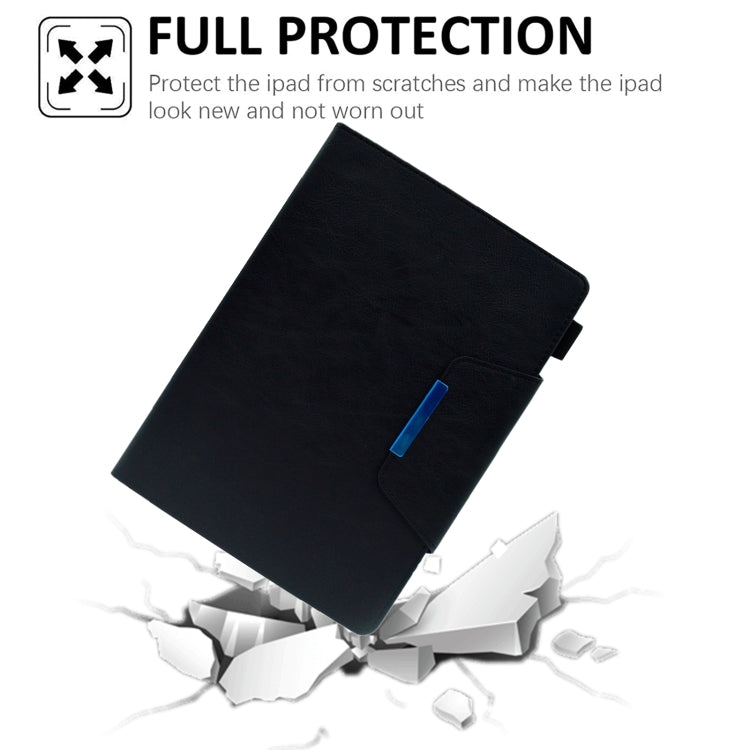 For iPad Pro 11 2025 / 2024 Suede Cross Texture Magnetic Clasp Leather Smart Tablet Case(Black) by buy2fix