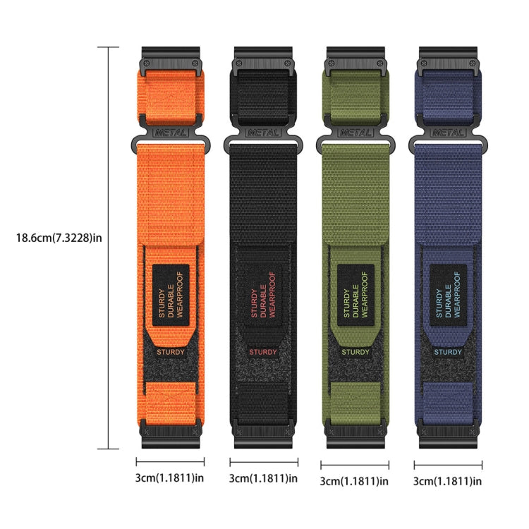 For Garmin MARQ Athlete Gen 2 22mm Two-Section Nylon Watch Band(Orange) by buy2fix