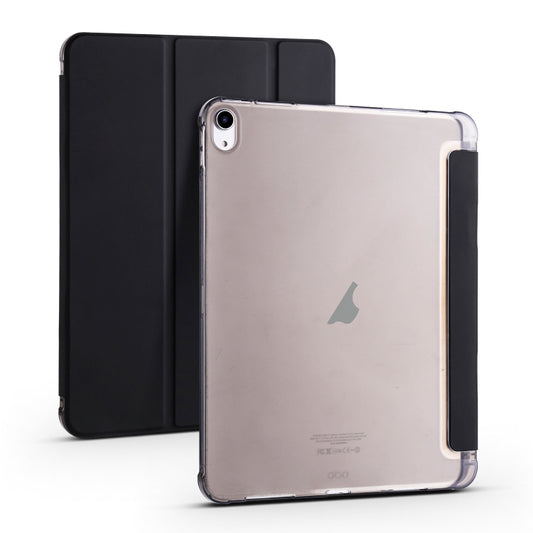 For iPad Air 11 2025 / 2024 3-fold TPU Leather Smart Tablet Case with Pen Slot(Black) by buy2fix
