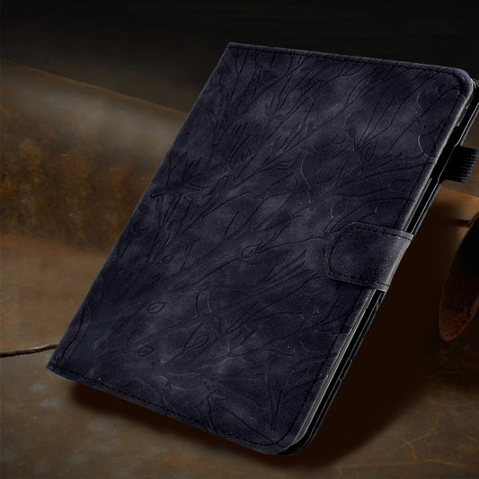 For iPad Pro 11 2025 / 2024 Fortune Tree Embossed Leather Smart Tablet Case(Black) by buy2fix