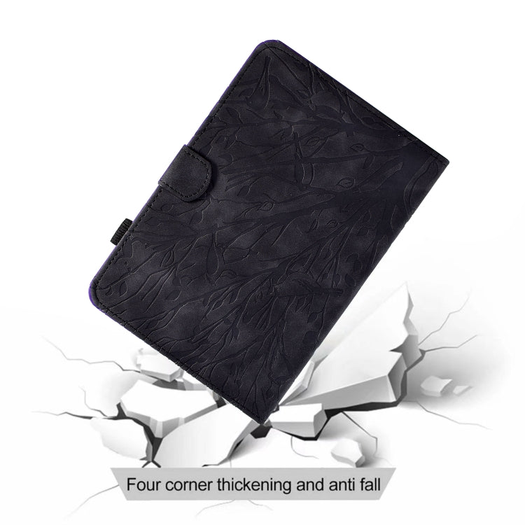 For iPad Pro 11 2025 / 2024 Fortune Tree Embossed Leather Smart Tablet Case(Black) by buy2fix