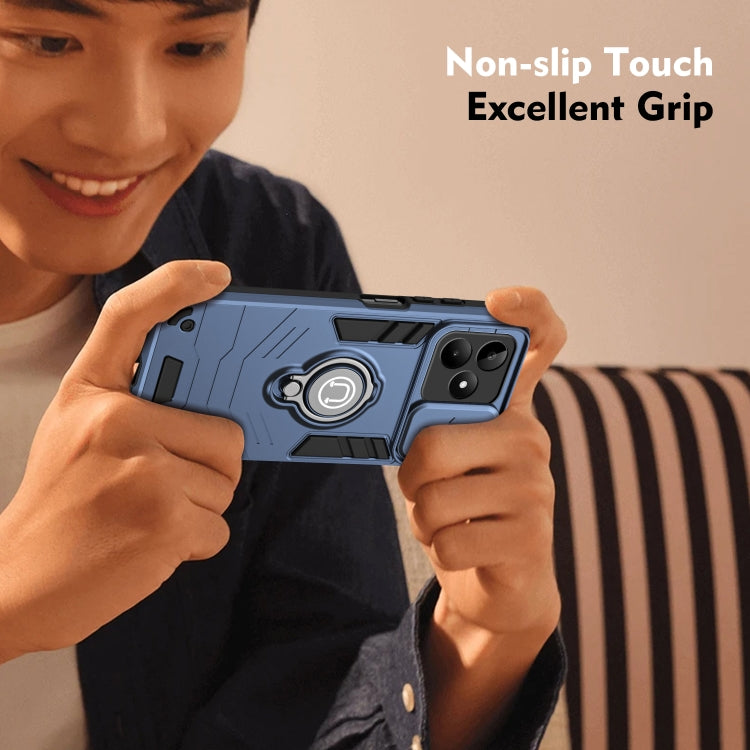 For Realme C53 / C51 / Narzo N53 Camshield Ring Holder Phone Case(Royal Blue) by buy2fix