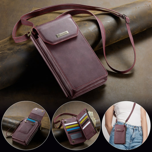 CaseMe Me40 Vertical Multifunctional Shoulder Crossbody Phone Bag(Red) by CaseMe