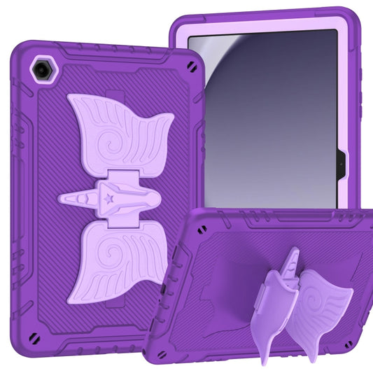 For Samsung Galaxy A9+ Kickstand PC Hybrid Silicone Tablet Case(Purple) - Galaxy Tab A9+ by buy2fix | Online Shopping UK | buy2fix