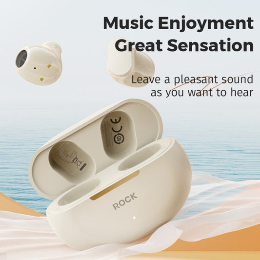 ROCK EB900 Bluetooth 5.3 TWS Bluetooth Earphones(Beige) by ROCK