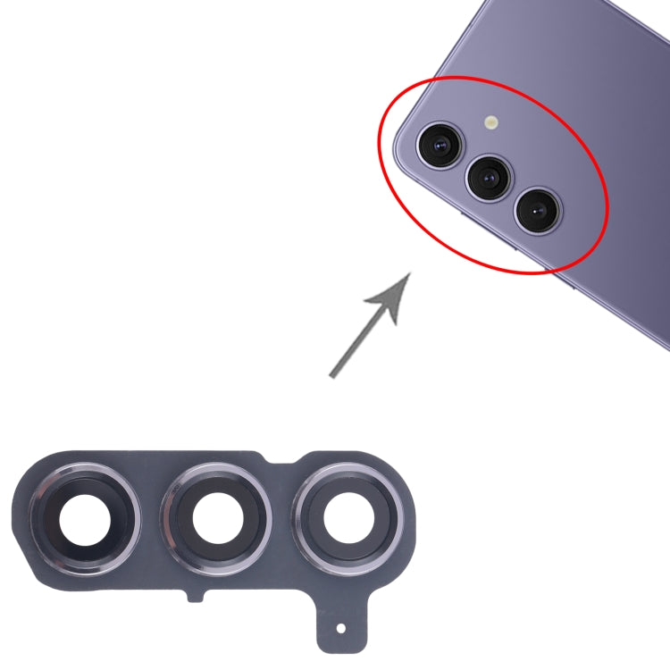For Samsung Galaxy S24+ SM-S926B 10pcs Original Rear Camera Lens Cover(Silver) - by buy2fix | Online Shopping UK | buy2fix