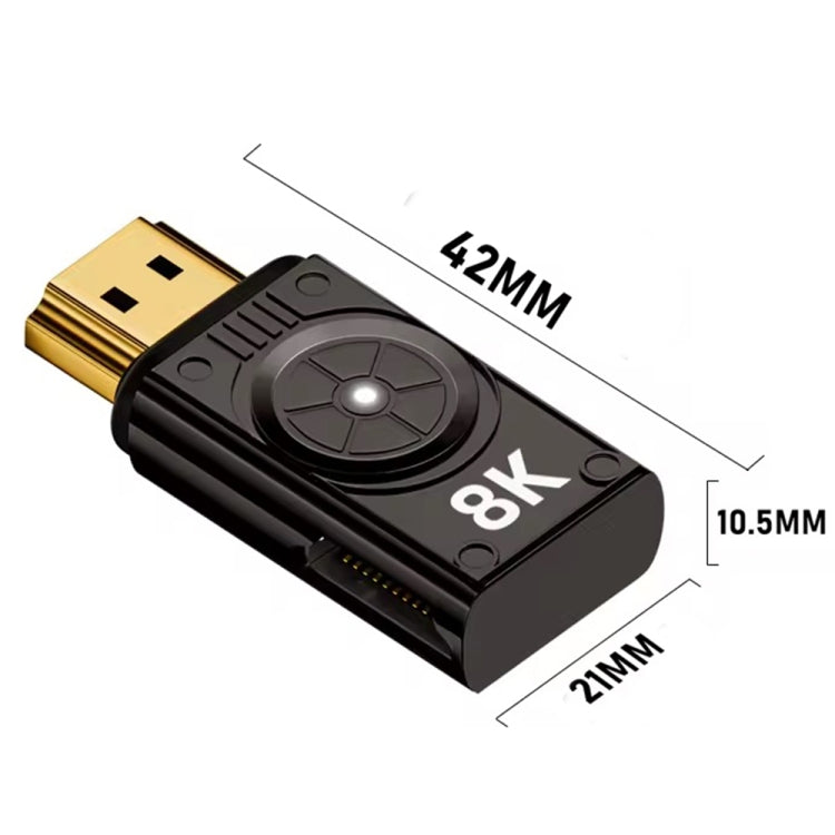 8K 60Hz HDTV to HDTV Side Bend Magnetic Converter(Black Right Bend) by buy2fix