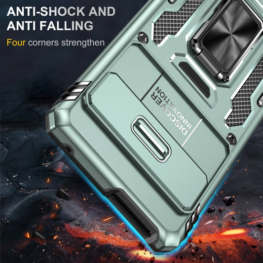 For Google Pixel 9/9 Pro Armor PC + TPU Camera Shield Phone Case(Alpine Green) by buy2fix