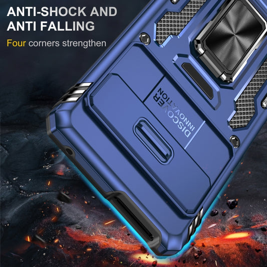 For Google Pixel 9/9 Pro Armor PC + TPU Camera Shield Phone Case(Navy Blue) by buy2fix
