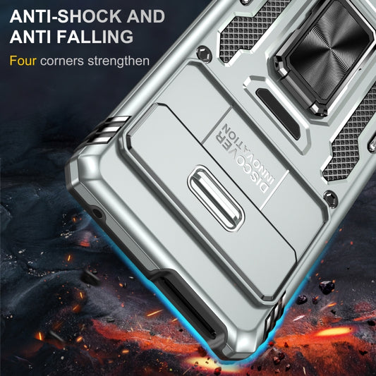 For Google Pixel 9 Pro XL 6.8 Armor PC + TPU Camera Shield Phone Case(Grey) by buy2fix