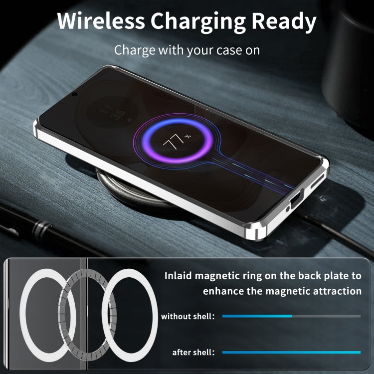 For Motorola Moto X50 Ultra Frosted Metal MagSafe Magnetic Phone Case(Silver) - Motorola Cases by buy2fix | Online Shopping UK | buy2fix