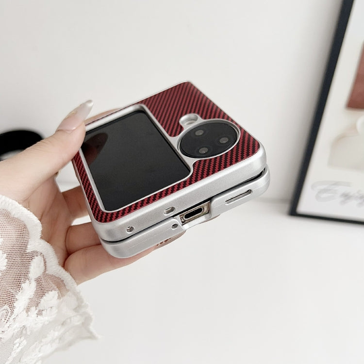 For OPPO Find N3 Flip Kevlar Carbon Fiber Ultra-thin Shockproof Phone Case(Blue) by buy2fix