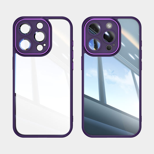 For iPhone 14 Pro Acrylic Hybrid TPU Armor Shockproof Phone Case(Purple) by buy2fix