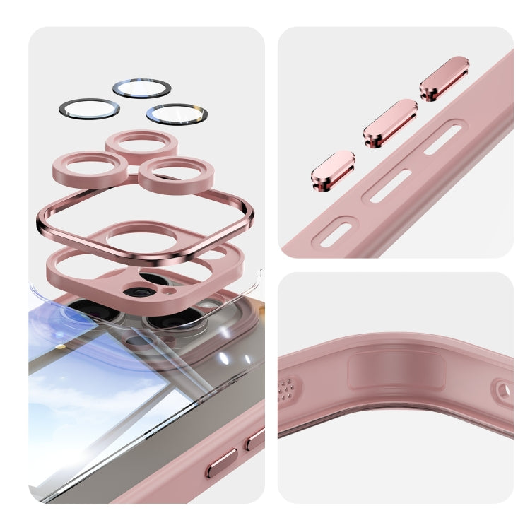 For iPhone 12 Pro Max Acrylic Hybrid TPU Armor Shockproof Phone Case(Pink) by buy2fix