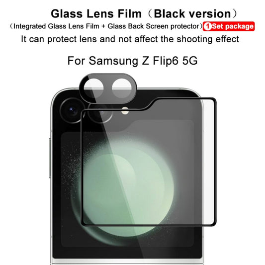 For Samsung Galaxy Z Flip6 1 Sets imak Integrated Lens Film + Glass Rear Screen Sticker Black Version by imak