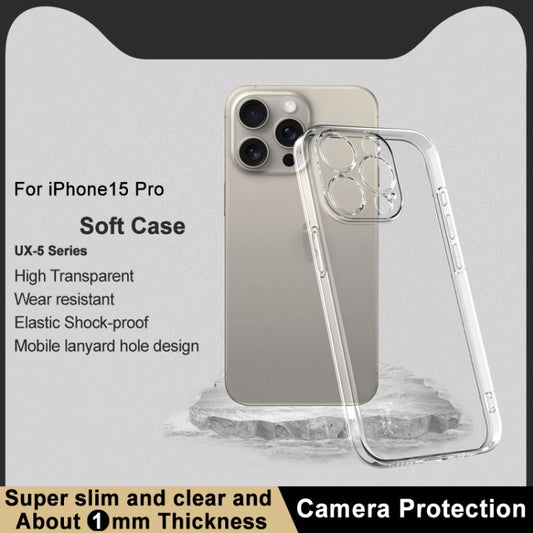 For iPhone 15 Pro IMAK UX-5 Series Transparent TPU Phone Case(Transparent) by imak