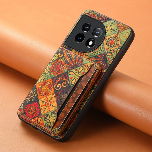 For OnePlus 11 Card Slot Holder Phone Case(Autumn Yellow) by buy2fix