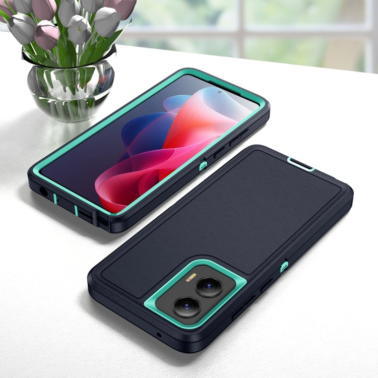For Motorola Moto G Play 5G 2024 Life Waterproof Rugged PC + Silicone Phone Case(Dark Blue + Light Blue) by buy2fix