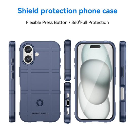 For iPhone 16 Full Coverage Shockproof TPU Phone Case(Blue) by buy2fix