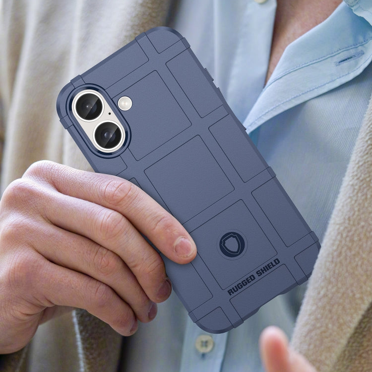 For iPhone 16 Full Coverage Shockproof TPU Phone Case(Blue) by buy2fix