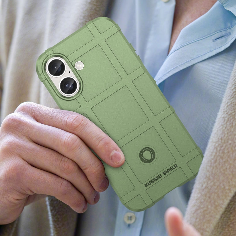 For iPhone 16 Full Coverage Shockproof TPU Phone Case(Green) by buy2fix