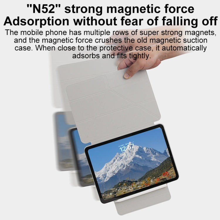 For iPad Pro 11 2022 / 2021 / 2020 Y-Shape Double-sided Clip Magnetic Smart Tablet Case(Light Grey) - iPad Pro 11 (2022/2021) Cases by buy2fix | Online Shopping UK | buy2fix