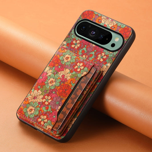 For Google Pixel 9 Card Slot Holder Phone Case(Summer Red) by buy2fix