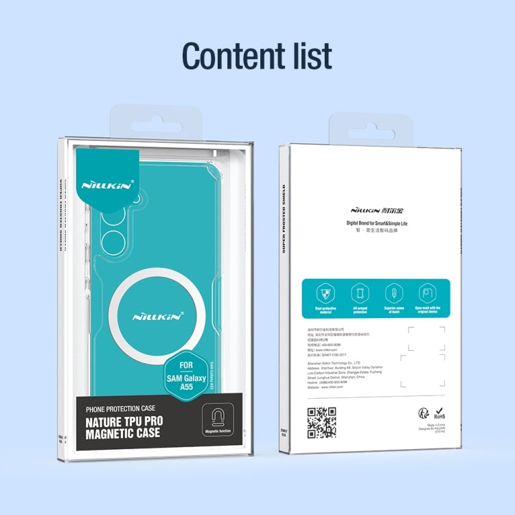 For Samsung Galaxy A55 NILLKIN Ultra Clear Magnetic PC + TPU Phone Case(Transparent) by NILLKIN