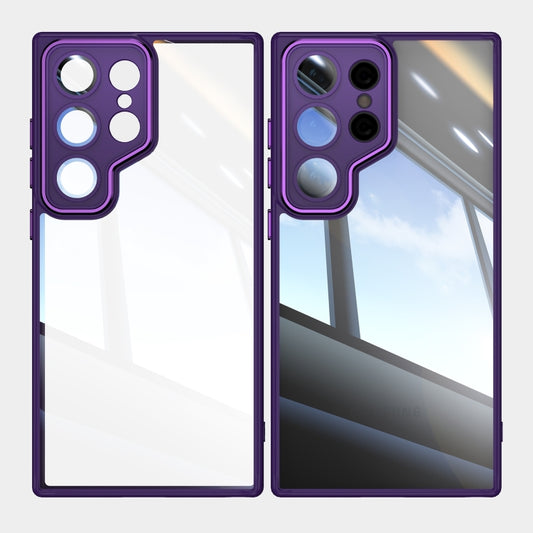 For Samsung Galaxy S25 Ultra 5G Acrylic Hybrid TPU Armor Shockproof Phone Case(Purple) by buy2fix