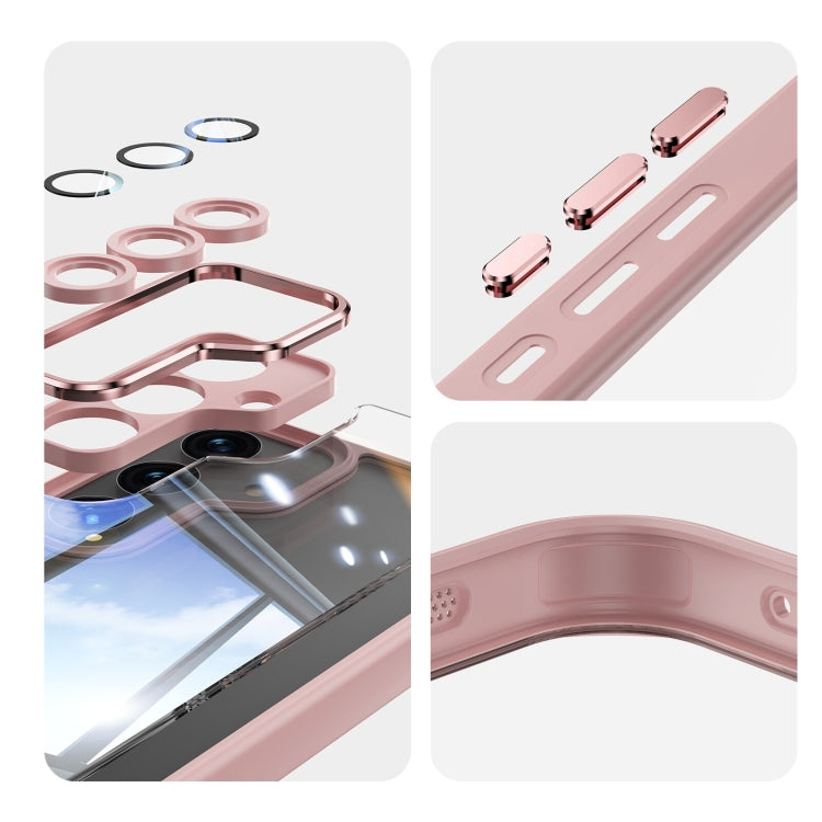 For Samsung Galaxy S25 5G Acrylic Hybrid TPU Armor Shockproof Phone Case(Pink) by buy2fix