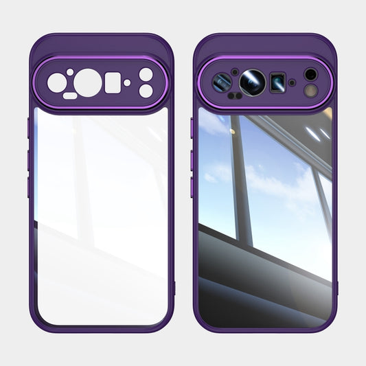 For Google Pixel 9 Acrylic Hybrid TPU Armor Shockproof Phone Case(Purple) by buy2fix