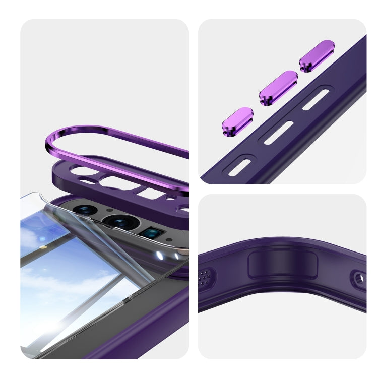 For Google Pixel 9 Acrylic Hybrid TPU Armor Shockproof Phone Case(Purple) by buy2fix