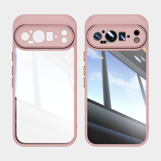 For Google Pixel 9 Pro Acrylic Hybrid TPU Armor Shockproof Phone Case(Pink) by buy2fix