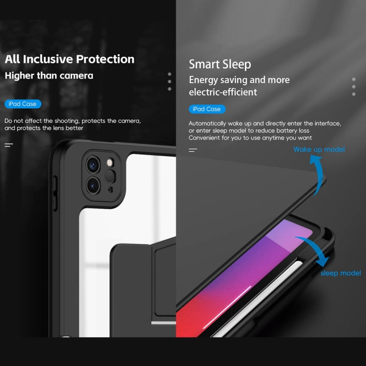 For iPad Pro 13 2025 / 2024 Mutural Jianshang Series Smart Leather Tablet Case(Black) by Mutural