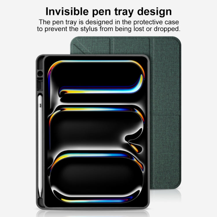 For iPad Pro 11 2025 / 2024 Mutural Multi-fold Smart Leather Tablet Case(Black) by Mutural