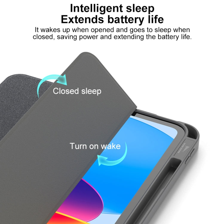 For iPad Air 13 2025 / 2024 Mutural YASHI Series Tablet Leather Smart Case(Grey) by Mutural