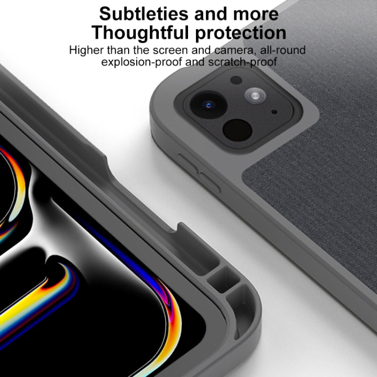 For iPad Air 11 2025 / 2024 Mutural YASHI Series Tablet Leather Smart Case(Grey) by Mutural