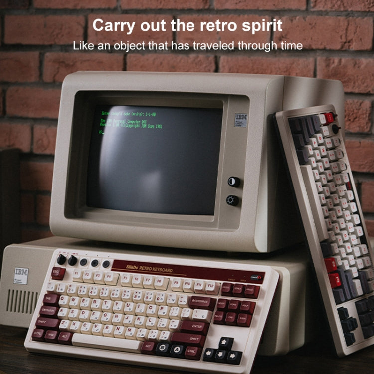 8Bitdo Retro Wireless Bluetooth Tri-Mode Mechanical Keyboard(Red) by 8BitDo