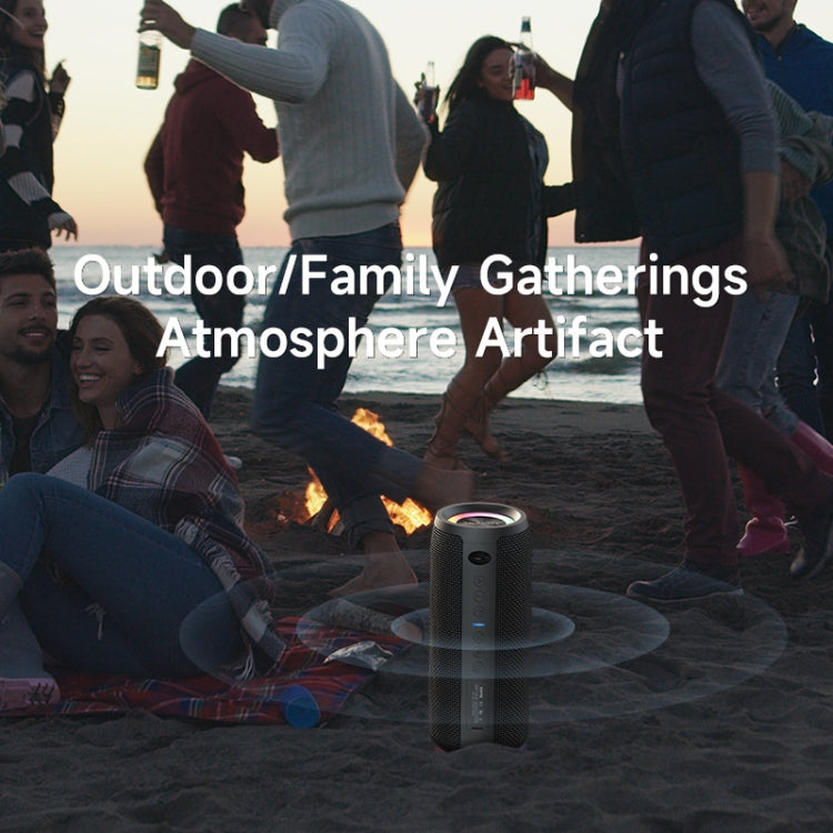 Zealot S51 Pro Shocking Bass Bluetooth Speaker with Colorful Light(Grey) by ZEALOT