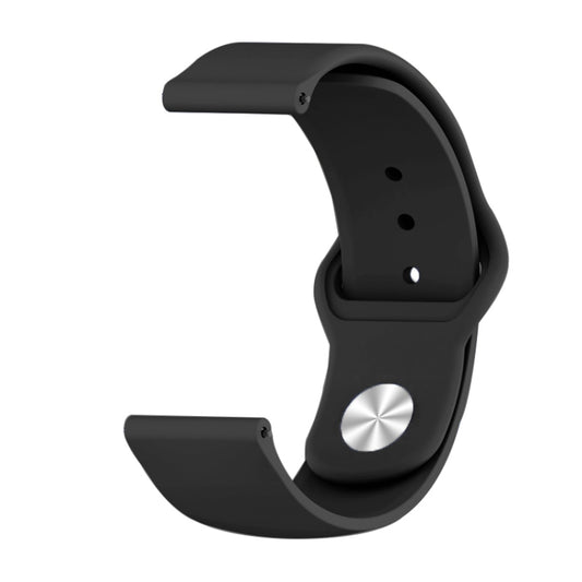 For Xiaomi Haylou Solar Silicone Reverse Buckle Replacement Wrist Strap(Black) by buy2fix