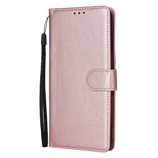 For OPPO Reno11 Pro 5G Global 3-Card Slots Multifunctional Leather Phone Case(Rose Gold) by buy2fix