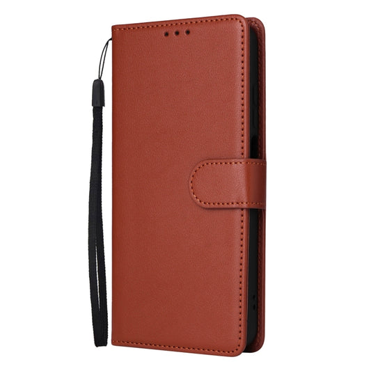 For Realme C33 3-Card Slots Multifunctional Leather Phone Case(Brown) by buy2fix