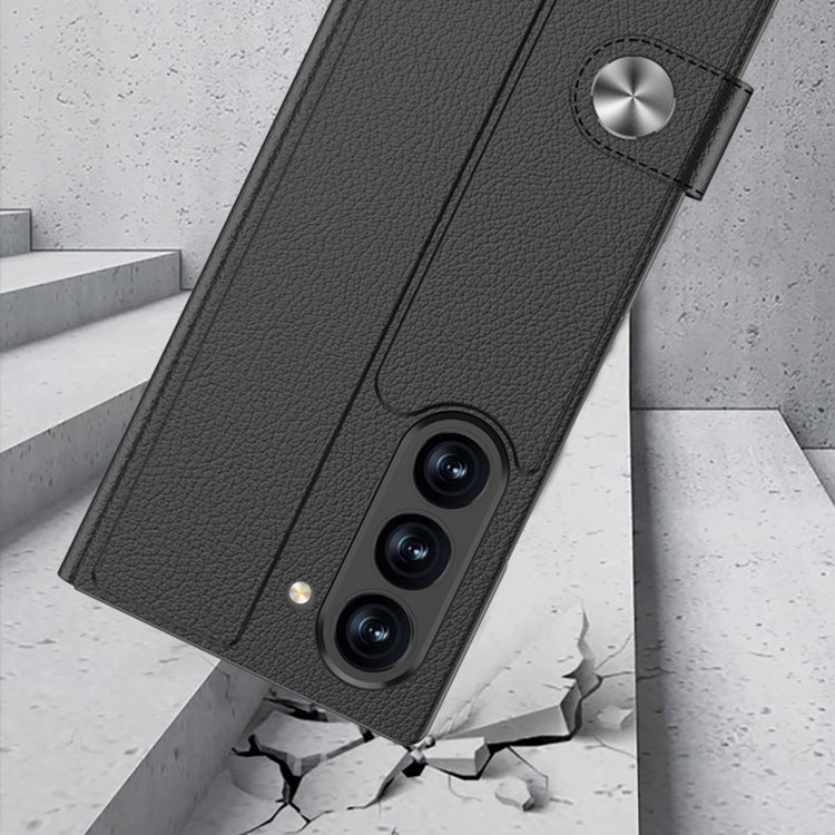 For Samsung Galaxy Z Fold6 GKK Integrated Flip Leather Phone Case(Titanium Grey) by GKK