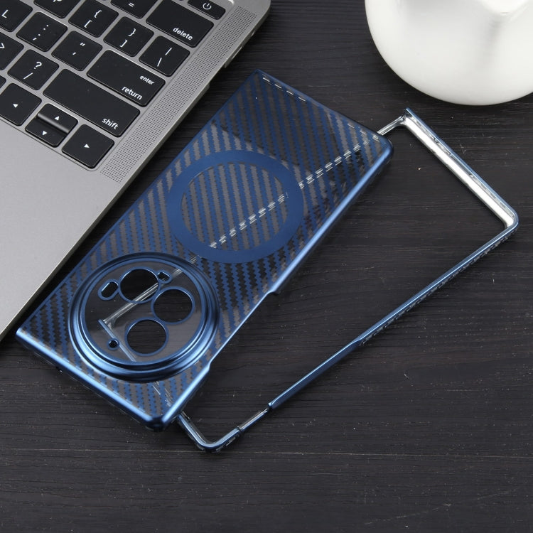 For vivo X Fold3 Pro 6D Plated Carbon Fiber Clear Magsafe PC Phone Case(Dream Blue) by buy2fix